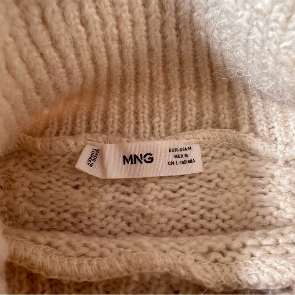 Mango Multicolor Patterned Cowl Neck Sweater - Picture 2 of 6